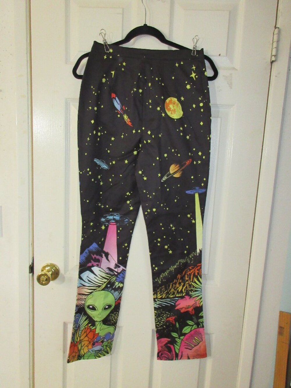 Current Mood Alien Print woven pants Size M jrs - Picture 12 of 16